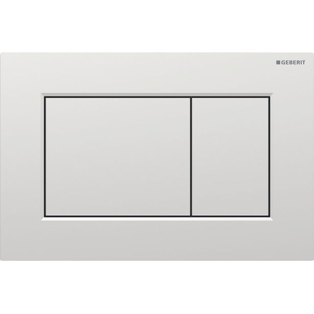 Huuhtelupainike Geberit Sigma01, kulmikas, 2-H, kromi / matta, easy-to-clean