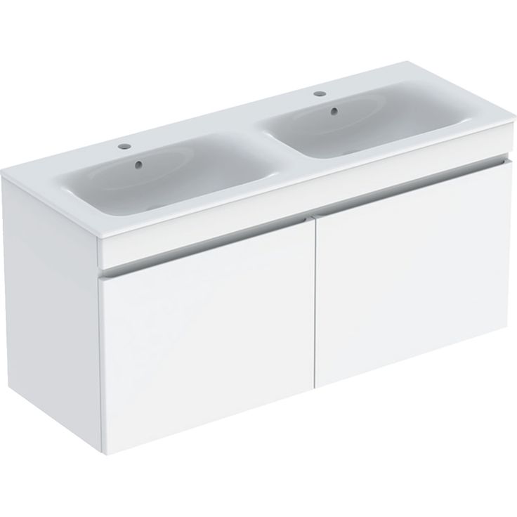 Allaskaappi kaksoisaltaalla Geberit Renova Plan, 622x1300mm, valkoinen