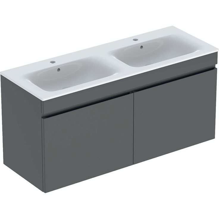 Allaskaappi kaksoisaltaalla Geberit Renova Plan, 622x1300mm, laava