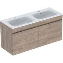 Allaskaappi kaksoisaltaalla Geberit Renova Plan, 622x1300mm, hikkoripuu