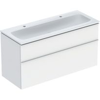 Allaskaappi kaksoisaltaalla Geberit iCon, 630x1200mm, allaskytkennällä, mattavalkoinen