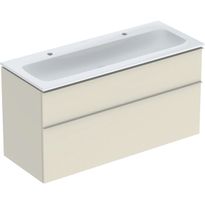 Allaskaappi kaksoisaltaalla Geberit iCon, 630x1200mm, allaskytkennällä, hiekanharmaa 