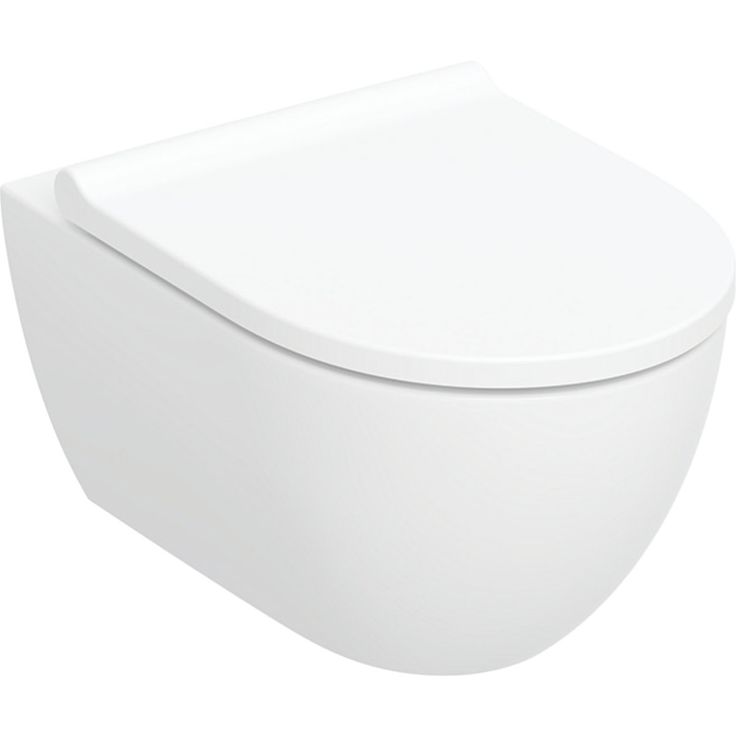 Seinä-WC-istuin Geberit Acanto Turboflush, Soft close -kannella, valkoinen