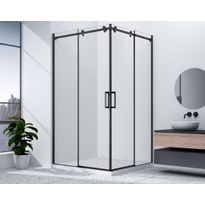 Suihkunurkka Interia Dragon Rectangular GD42, kulmikas, kirkas lasi, oikea/vasen, musta, eri kokoja
