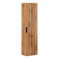 Korkea kaappi Interia Geo 140x35x25 cm, tammi/musta