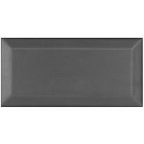 Seinälaatta Arredo Biselado 7.5x15cm, matta, musta