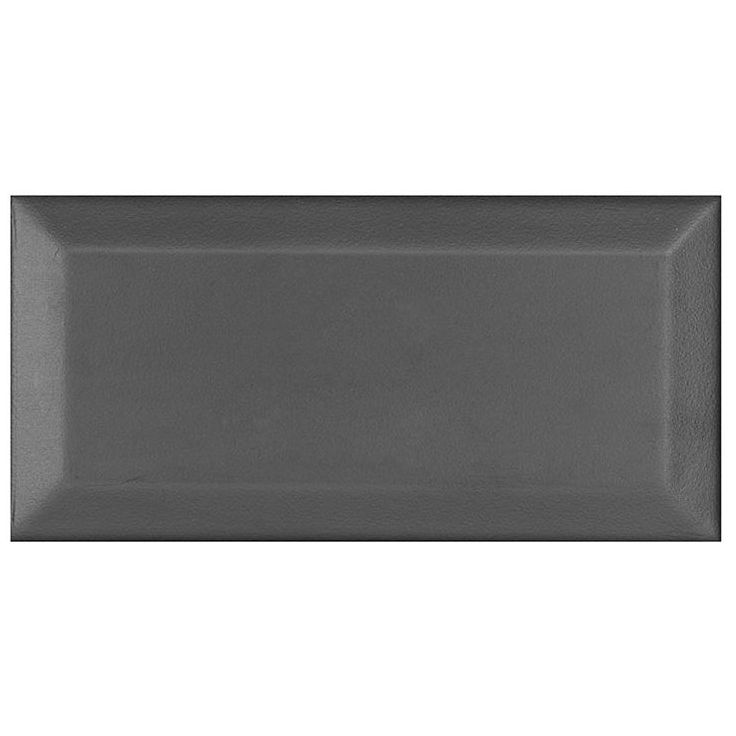 Seinälaatta Arredo Biselado 7.5x15cm, matta, musta