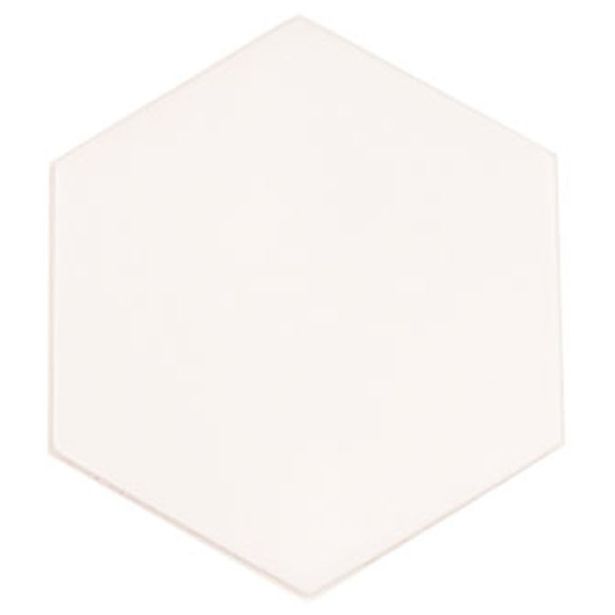 Lattialaatta Arredo Cotswold 2D Hex Snow 13x11.4cm, 6-kulmainen, valkoinen