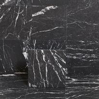 Lattialaatta Arredo Nero Marquina 15.2x15.2cm, himmeä, musta