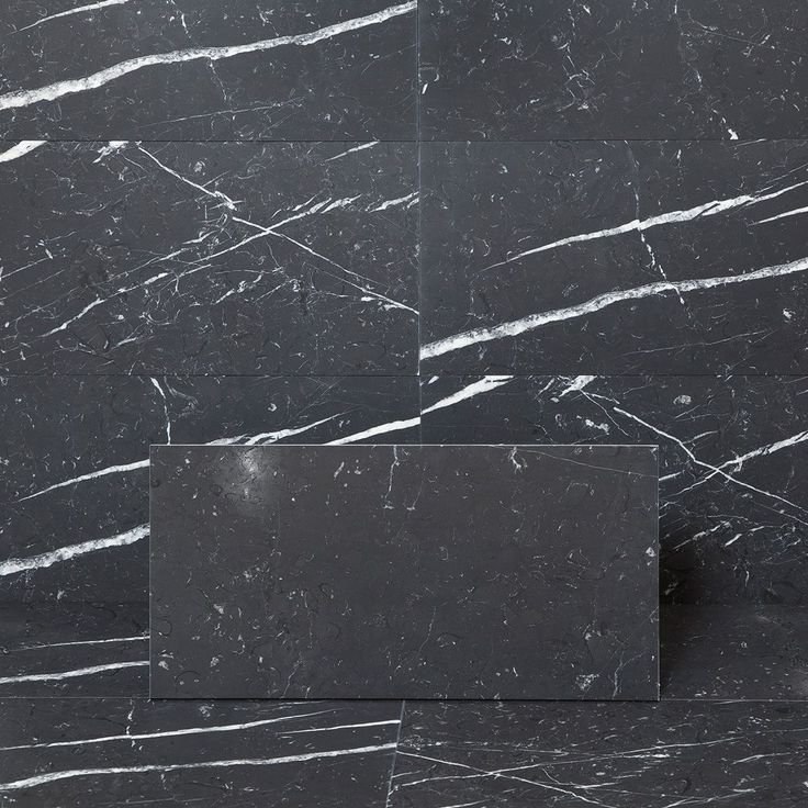 Lattialaatta Arredo Nero Marquina 30.5x61cm, himmeä, musta