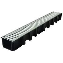 Vesikouru ritilällä Gop A-15, 1000x135 mm, musta, Verkkokaupan poistotuote