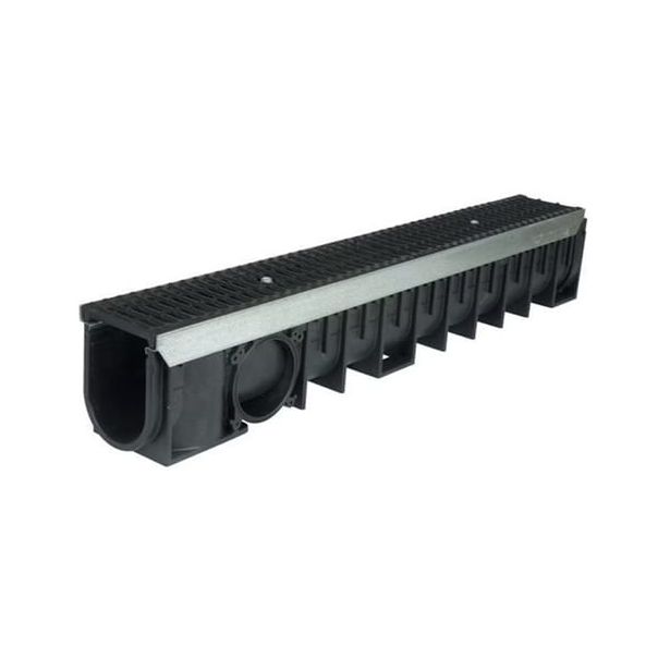 Maakouru ritilällä Gop C-250, 1000x136 mm, musta