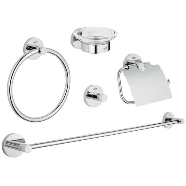 Kylpyhuonetarvikesetti Grohe Essentials, 5 osaa