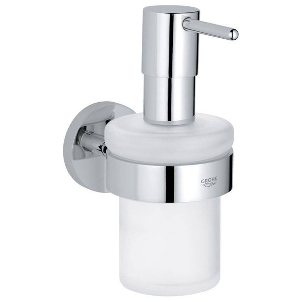 Saippua-annostelija Grohe Essentials, lasi/kromi