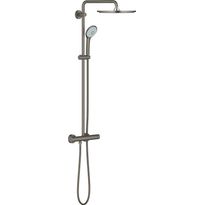Sadesuihkusetti Grohe Euphoria System 310, termostaattihanalla, suihkupää ⌀310mm, vettä säästävä, hierova suihku, harjattu harmaa