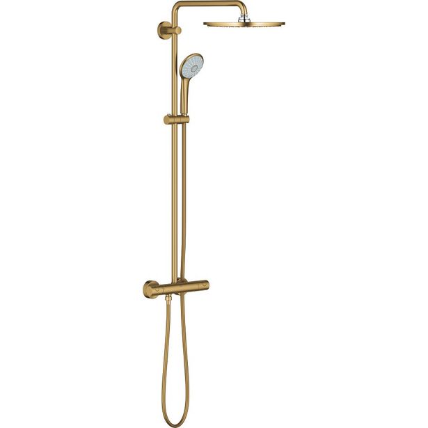 Sadesuihkusetti Grohe Euphoria System 310, termostaattihanalla, brushed cool sunrise