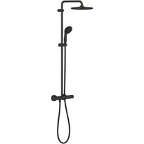 Sadesuihkusetti Grohe Vitalio Joy 250, termostaattihanalla, vettä säästävä, matta musta