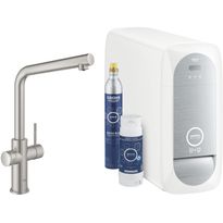 Keittiöhanapaketti Grohe Blue Home L, hiilihapotuslaitteella, supersteel