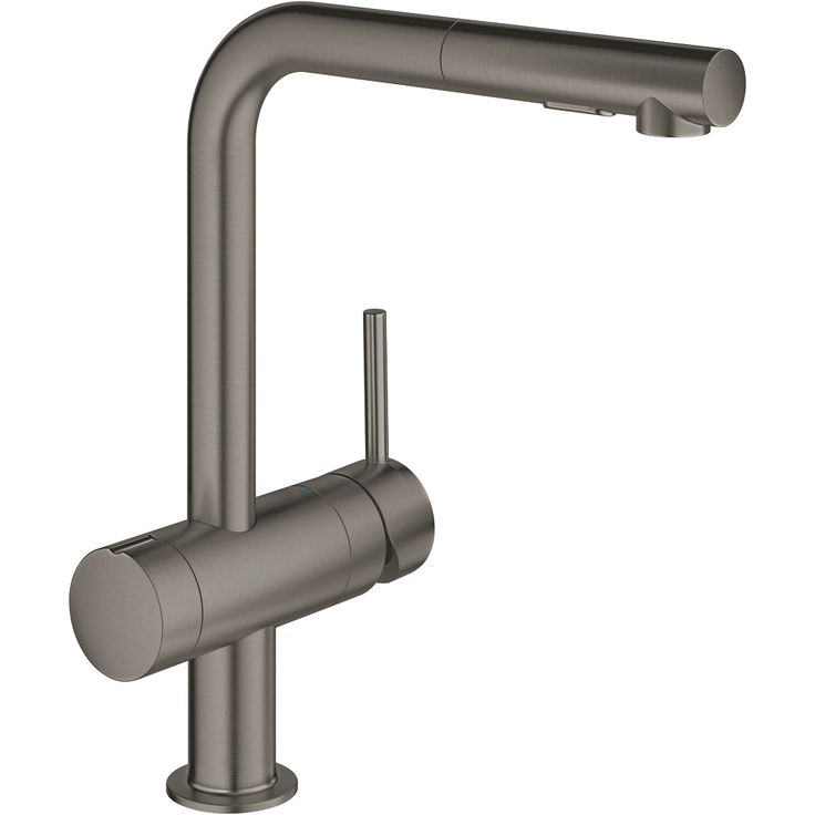 Keittiöhana Grohe Minta, APK-liitäntä, ulosvedettävä juoksuputki, brushed hard graphite, Verkkokaupan poistotuote
