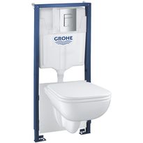 Seinä-WC-paketti Grohe Solido 5-in-1, valkoinen, Verkkokaupan poistotuote