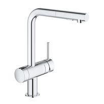 Keittiöhana Grohe Minta, APK-liitäntä, ulosvedettävä juoksuputki, kromi