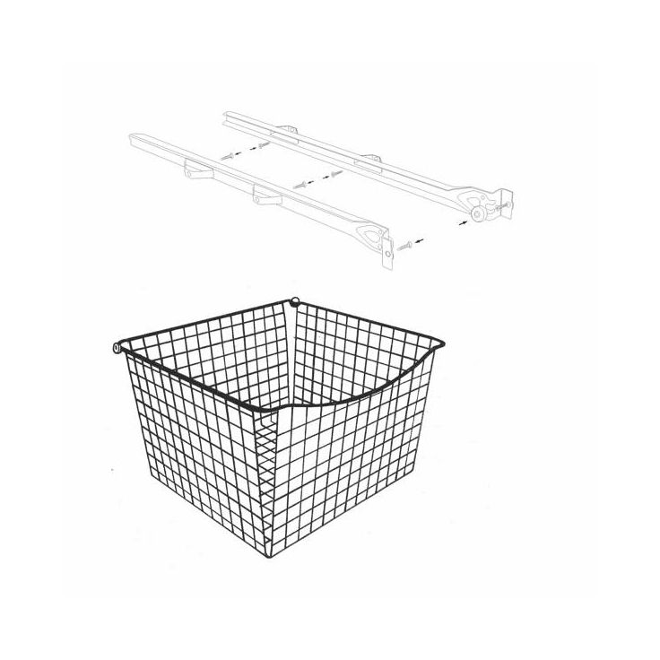 Ulosvedettävä lankakori Norscan Roller, M60, 500x330mm, harmaa