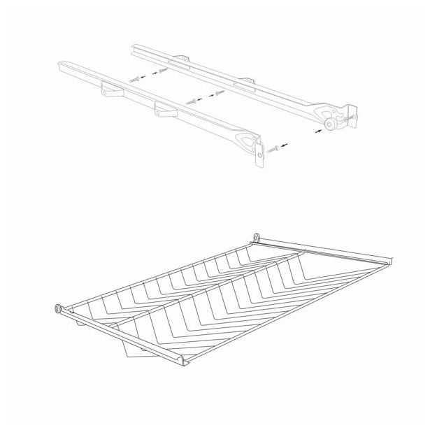 Ulosvedettävä kenkähylly Norscan Roller, M50, harmaa