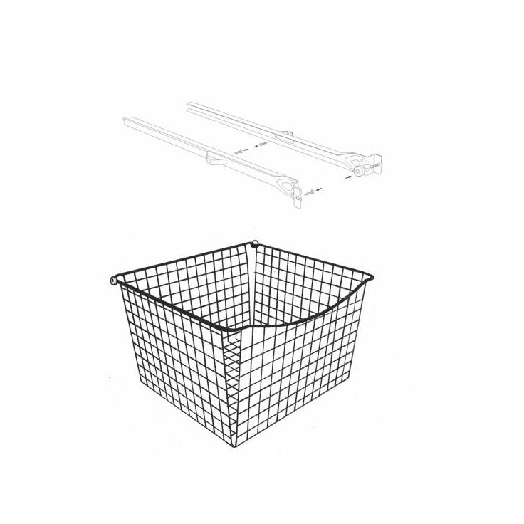 Ulosvedettävä lankakori Norscan Roller, M40, 400x330mm, harmaa