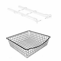 Ulosvedettävä lankakori Norscan Roller, M50, 500x150mm, valkoinen