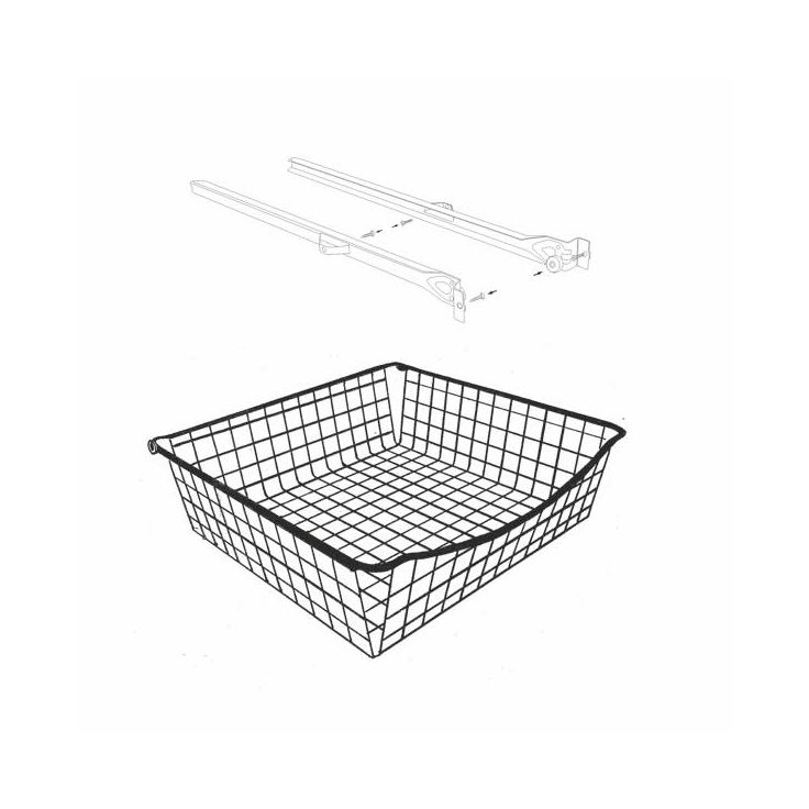 Ulosvedettävä lankakori Norscan Roller, M60, 400x150mm, valkoinen