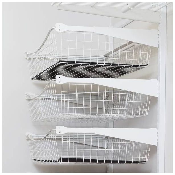 Ulosvedettävä lankakori Norscan Roller Wall System, M60, 150mm, valkoinen