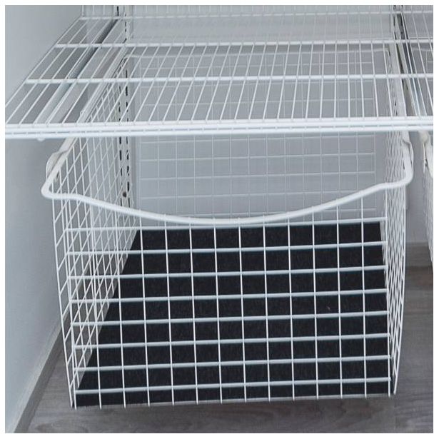 Ulosvedettävä lankakori Norscan Roller Wall System, M60, 330mm, valkoinen