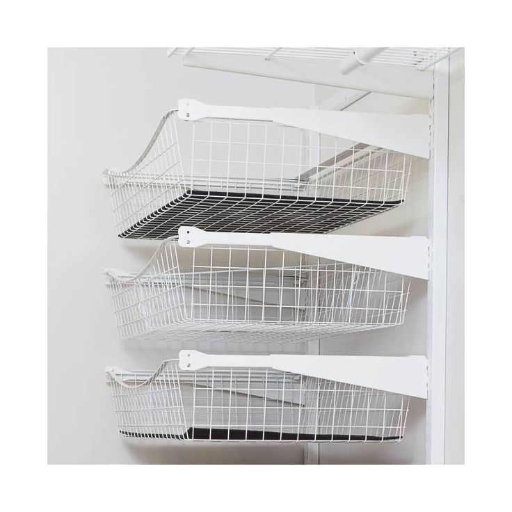 Ulosvedettävä lankakori Norscan Roller Wall System, M80, 150mm, valkoinen