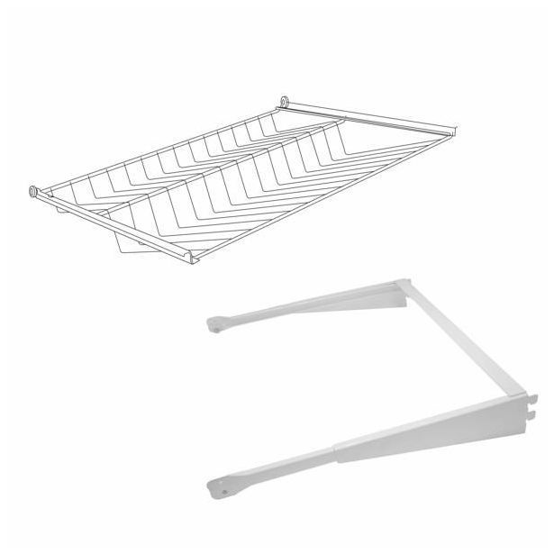 Ulosvedettävä kenkähylly Norscan Roller Wall System, M80, valkoinen