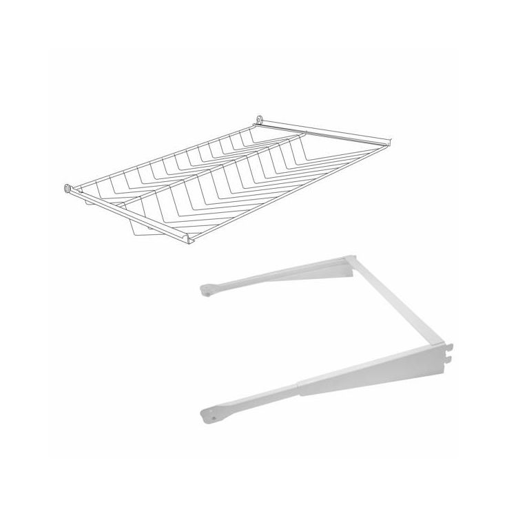 Ulosvedettävä kenkähylly Norscan Roller Wall System, M80, valkoinen