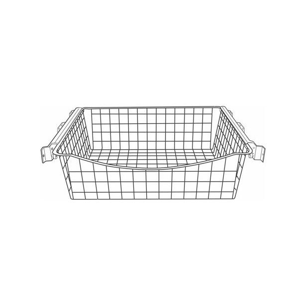 Ulosvedettävä lankakori Norscan Roller, M40, 500x150mm, antrasiitti