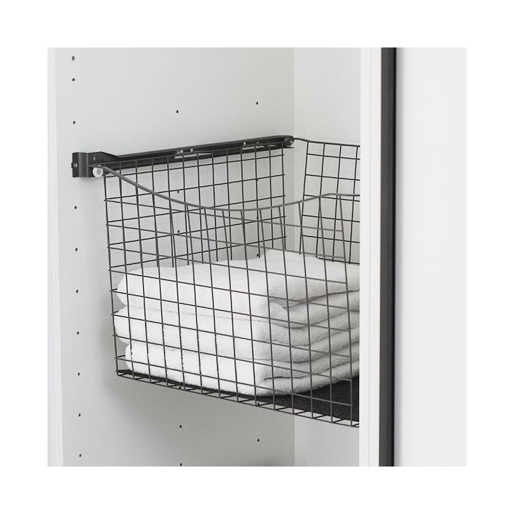 Ulosvedettävä lankakori Norscan Roller, M60, 400x330mm, antrasiitti
