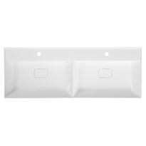 Pesuallas Interia Godiva, 1190x440mm, kaksialtainen, kivi, valkoinen 