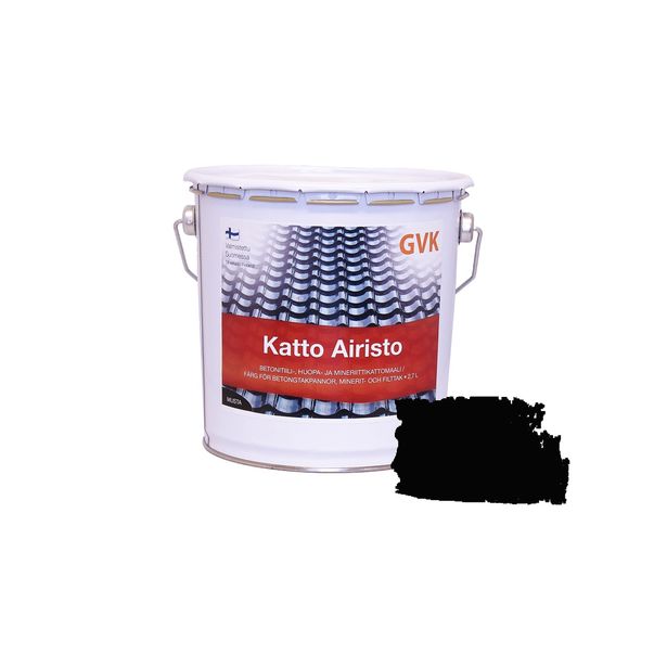 Ulkokattomaali GVK Katto Airisto, 2,7L, musta
