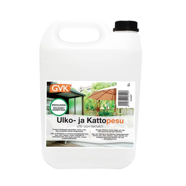 Ulko- ja kattopesu GVK, 5L