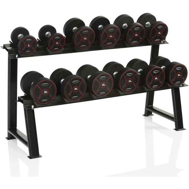 Säilytysteline Gymstick, 6 Pro Rubber Dumbbell -käsipainolle