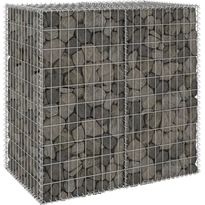 Gabion-kivikori kansilla galvanoitu teräs 100x60x100 cm