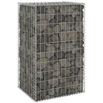 Gabion-kivikori kansilla galvanoitu teräs 60x50x100 cm