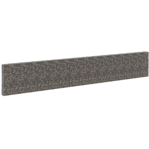Gabion kivikori kansilla galvanoitu teräs 900x30x150 cm
