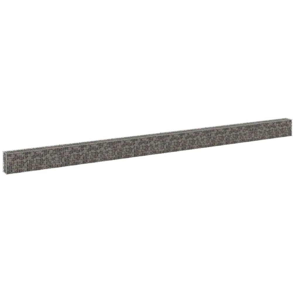 Gabion-kivikori kansilla galvanoitu teräs 900x30x50 cm