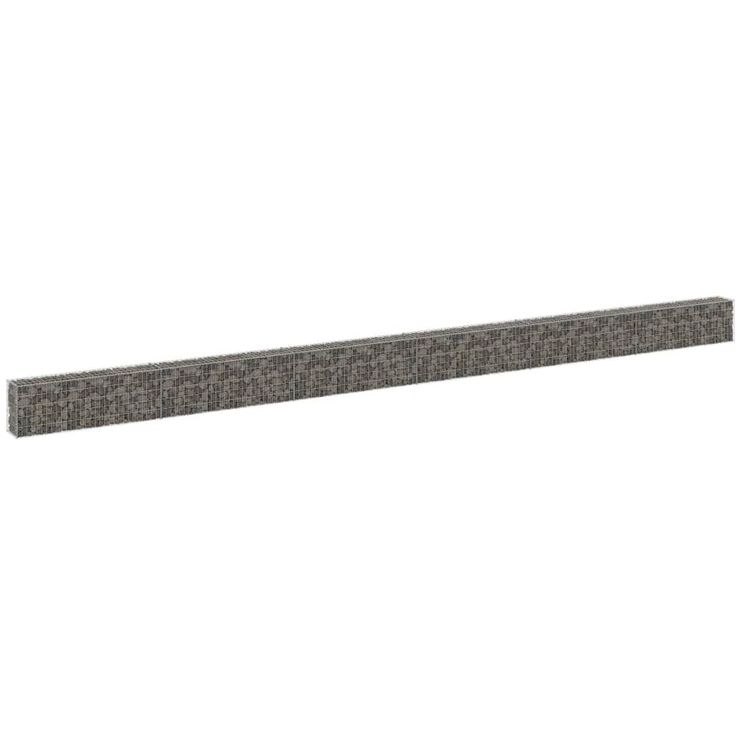 Gabion kivikori kansilla galvanoitu teräs 900x30x50 cm