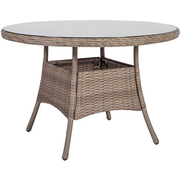 Pöytä Home4you Toscana, Ø110cm, harmaanbeige
