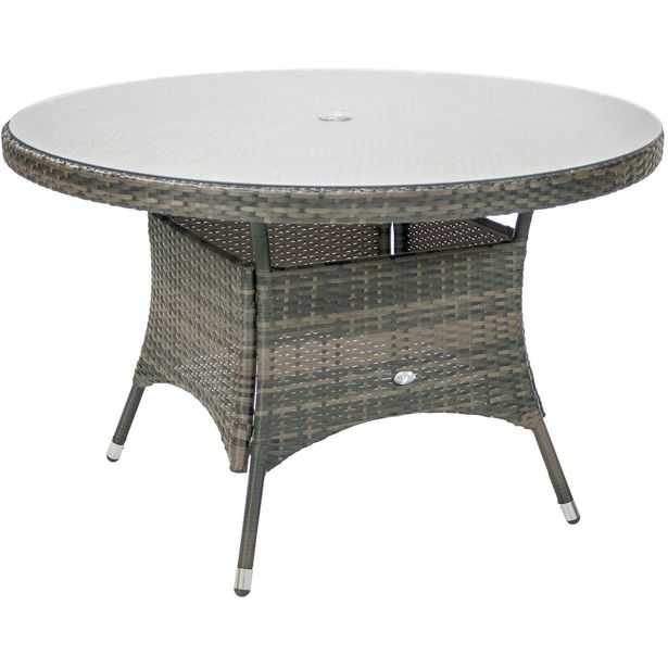 Pöytä Home4you Geneva, Ø120cm, harmaa
