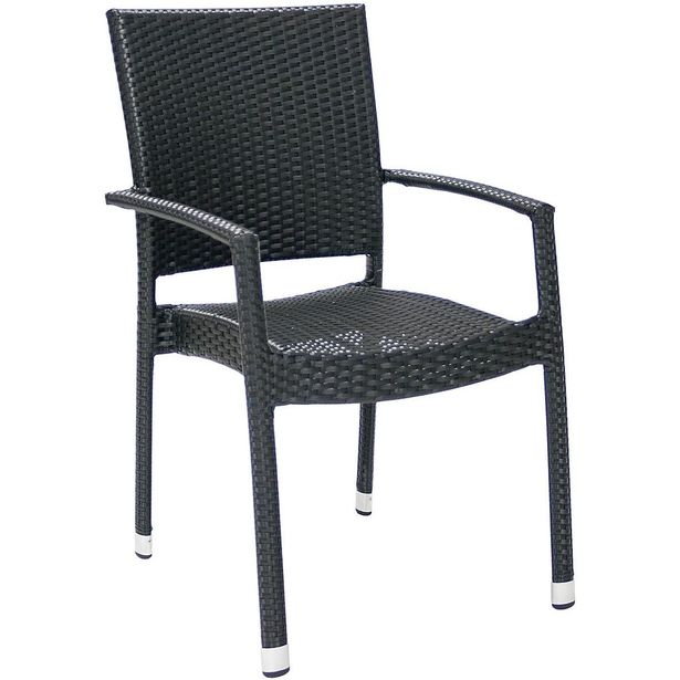Tuoli Home4you Wicker-3, musta