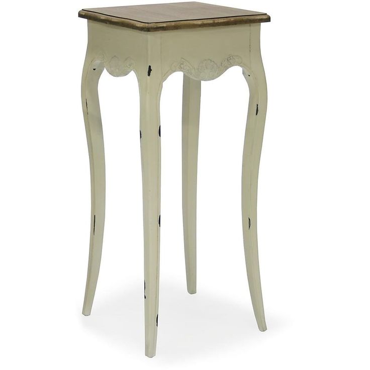 Kukkapöytä Home4you Samira, 62x26cm, valkoinen/ruskea